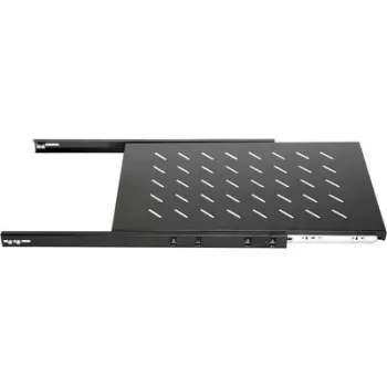 DSIT DS-UH80 1U ištraukiama stelažo lentyna, 18 kg apkrova, 640 mm gylis, juoda
