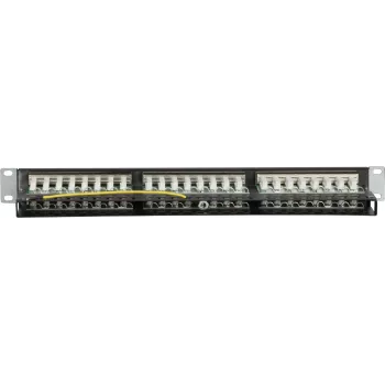 DS-IT CAT6 FTP 48 prievadų 19 inch 2U ekranuota skydinė panelė, juoda