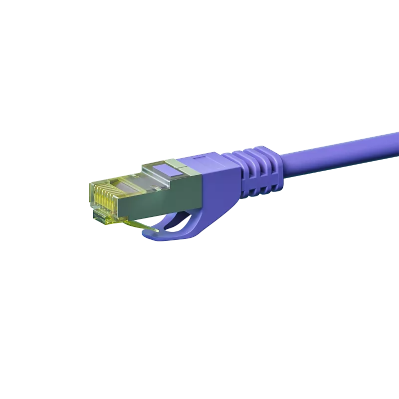 DSIT RJ45 tinklo kabelis S/FTP (PiMF) Cat.7, violetinis, 1,50 m (DC-78-015)
