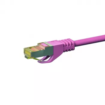 DSIT RJ45 tinklo kabelis S/FTP (PiMF) Cat.7, rožinis, 50m (DC-79-500)