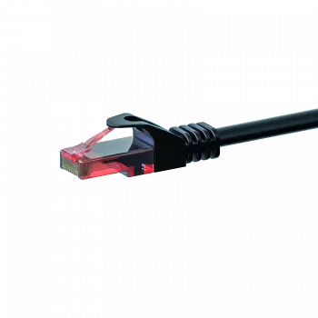 DSIT CAT6 U/UTP Ethernet Patch Cable, 7,5 m, juoda, 100% vario, RJ45, Gigabit, Snagless