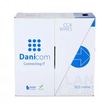 DSIT CAT6 S/FTP tinklo kabelis AWG 27/7 lankstus 305m pilkas CCA