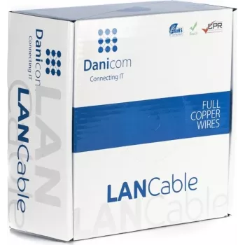 DSIT DANICOM CAT6 UTP 100 m vientisos gyslos kabelis - LSZH (Dca)