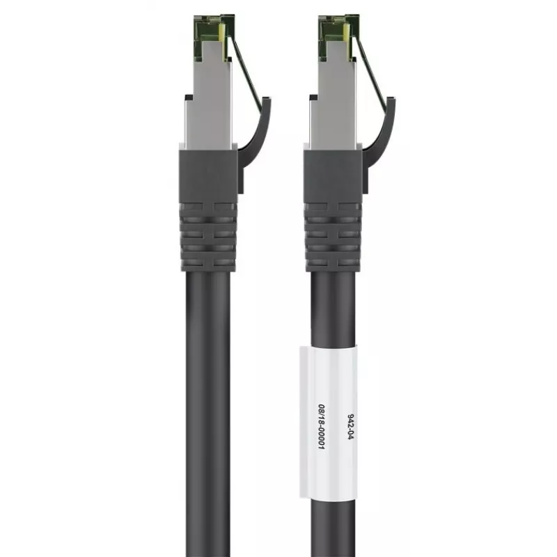 DSIT RJ45 tinklo kabelis S/FTP PiMF CAT 8 juodas 2m