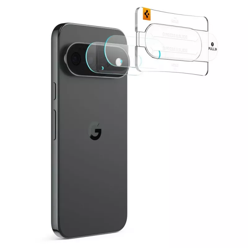 Spigen Optik Pro Glas.tR EZ Fit fotoaparato apsauga 2 vnt., skirta Google Pixel 11 Pro XL - skaidri