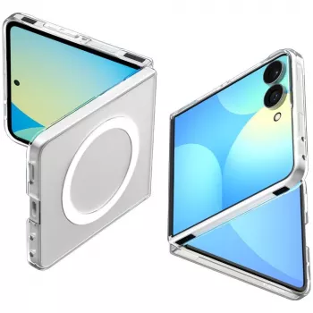 SPIGEN AirSkin MagSafe Galaxy Z Flip 8 dėklas Skaidrus/Baltas