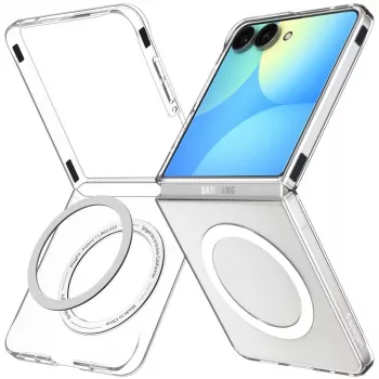 SPIGEN AirSkin MagSafe Galaxy Z Flip 8 dėklas Skaidrus/Baltas
