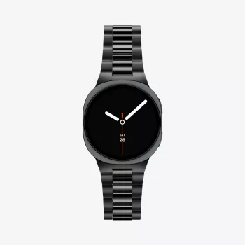 Spigen Modern Fit 316L nerūdijančio plieno dirželis, skirtas Samsung Galaxy Watch 8 / 9 / Classic (40 / 44 / 46 mm), juodas