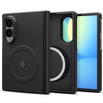 Spigen AirSkin Aramid MagSafe dėklas, skirtas Samsung Galaxy Z Fold 8 - juodas