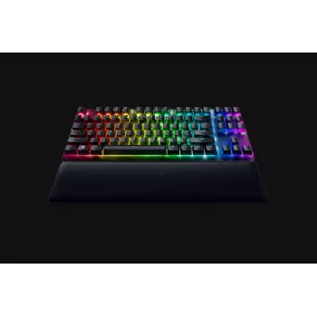 Laidinė optinė žaidimų klaviatūra Razer Huntsman V2 Tenkeyless, Clicky Purple jungikliai, šiaurietiškas išdėstymas, RGB, juoda (RZ03-03941300-R3N1)