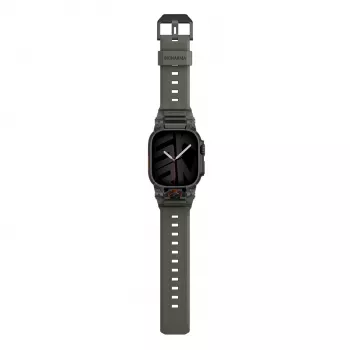 SKINARMA Talon tvirtas silikoninis laikrodžio dirželis, skirtas Apple Watch Ultra 49mm / 45mm / 44mm, žalias