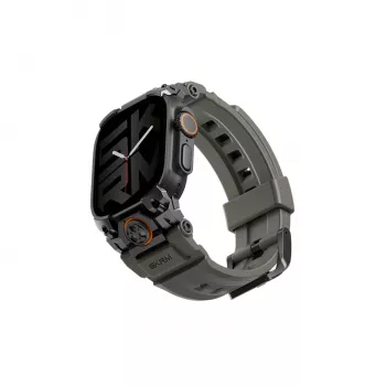SKINARMA Talon tvirtas silikoninis laikrodžio dirželis, skirtas Apple Watch Ultra 49mm / 45mm / 44mm, žalias