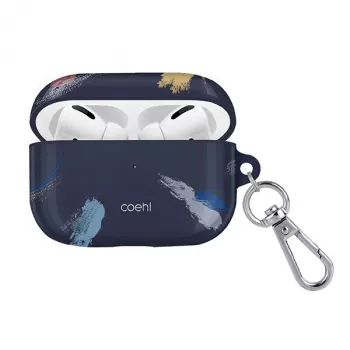 UNIQ Coehl Reverie AirPods Pro dėklas - Prūsijos mėlynos spalvos gėlių rašto apsauginis dėklas