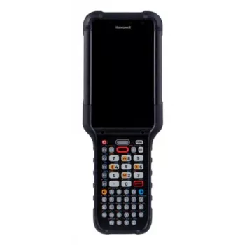 Honeywell CK67 5G ir Wi-Fi 6E atsparus mobilus kompiuteris, 4,3 colio jutiklinis ekranas, 38 klavišų skaitinė F-klavišų klaviatūra, 8GB RAM, 128GB atmintis, FlexRangeXLR raudono lazerio skaitytuvas, priekinė ir galinė kameros, standartinė baterija, GMS, I