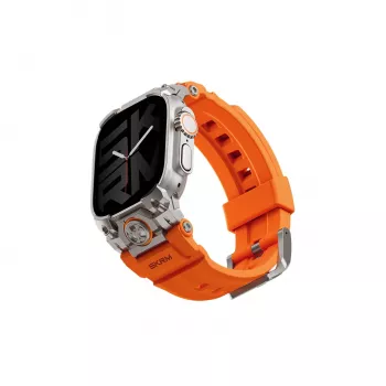 SKINARMA Talon tvirtas sportinis dirželis, skirtas Apple Watch Ultra 49mm / 45mm / 44mm / 42mm, oranžinis