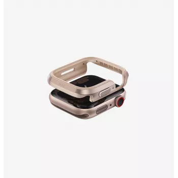 UNIQ Valencia Apple Watch 42mm dėklas Midnight Black – plonas TPU buferis, smūgius sugeriantis, pakeltas kraštas