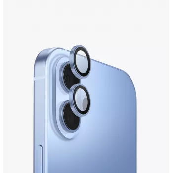 UNIQ Optix aliuminio fotoaparato objektyvo apsauga, skirta iPhone 17 Pro/Pro Max – mėlyna