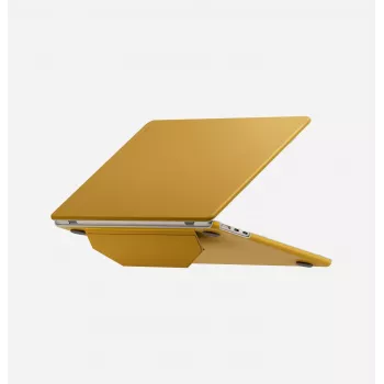 UNIQ Lyden Versa apsauginis folio dėklas, skirtas MacBook Air 13 inch (M2 2022 / M3 2024 / M4 2025 / M5 2026) - geltonas