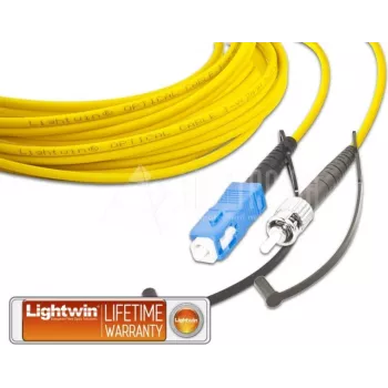 Lightwin LSP-09 SC-ST 3.0 vienmodis simplekso šviesolaidžio trumpiklis, 1 m, LSZH, geltonas