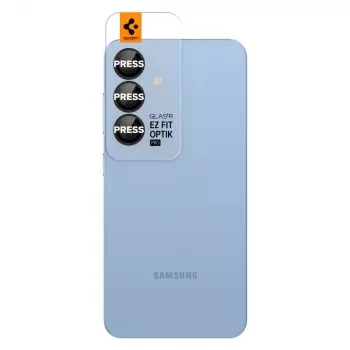 Spigen Optik Pro Glas.tR EZ Fit fotoaparato apsauga 2 vnt. Samsung Galaxy S25 - juoda