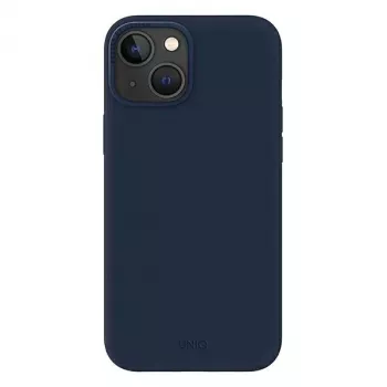UNIQ Lino Marine Blue dėklas, skirtas iPhone 14 Plus / 15 Plus 6,7 colio