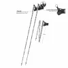 Komperdell Erlkönig FXP sudedamos bėgimo lazdos, 130 cm, 3 dalių ypač lengvas anglies pluoštas 14 mm, savaime išsiskleidžianti FXP sistema, Trail Pro Tape rankena