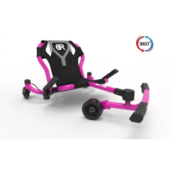 EzyRoller Spinner X Pink 360° sukamoji važinėjimo priemonė vaikams nuo 4 iki 12 metų