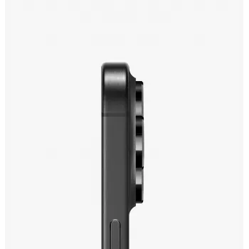 UNIQ Optix aliuminio kameros objektyvo apsauga, skirta iPhone 17 – juoda