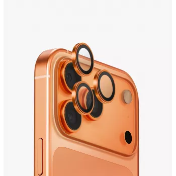 UNIQ Optix aliuminio objektyvo apsauga, skirta iPhone 17 Pro / 17 Pro Max su aplikatoriumi, Opal