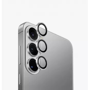 UNIQ Optix aliuminio kameros objektyvo apsauga, skirta Samsung Galaxy S26 / S26+ - sidabrinė