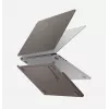 UNIQ Lyden Versa kieto korpuso folio dėklas, skirtas MacBook Air 13 inch (M2 2022 / M3 2024 / M4 2025 / M5 2026), pilkas