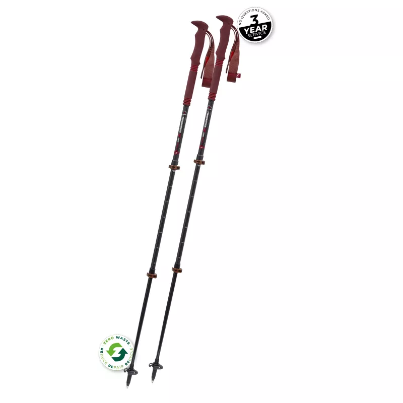 Komperdell Carbon Pro Zero Compact trekkingo lazdos - Malbec
