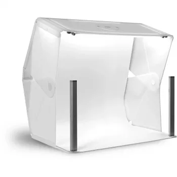 Orangemonkie Foldio 4 nešiojama LED fotostudija su Bluetooth valdymu, 380x380x380mm, balta/juoda fonai