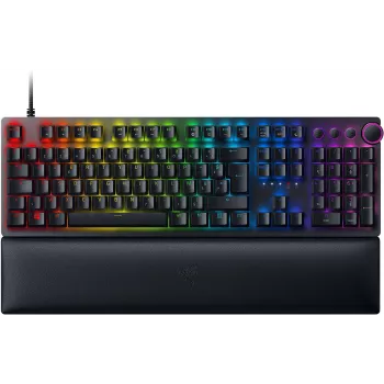 Laidinė optinė žaidimų klaviatūra Razer Huntsman V2, Linear Red jungikliai, šiaurietiškas išdėstymas, RGB, juoda (RZ03-03930600-R3N1)