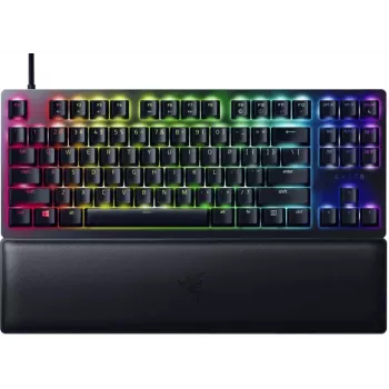 Laidinė optinė žaidimų klaviatūra Razer Huntsman V2 Tenkeyless, Linear Red jungikliai, šiaurietiškas išdėstymas, RGB (RZ03-03940700-R3N1)