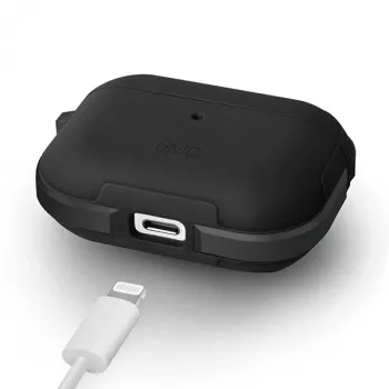 UNIQ Valencia antibakterinis dėklas, skirtas AirPods Pro – Midnigt Black