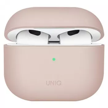 UNIQ Lino silikoninis dėklas Apple AirPods 3 kartos ausinėms - rožinės spalvos