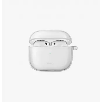 UNIQ Glase dėklas Apple AirPods 4 blizgus dūminis