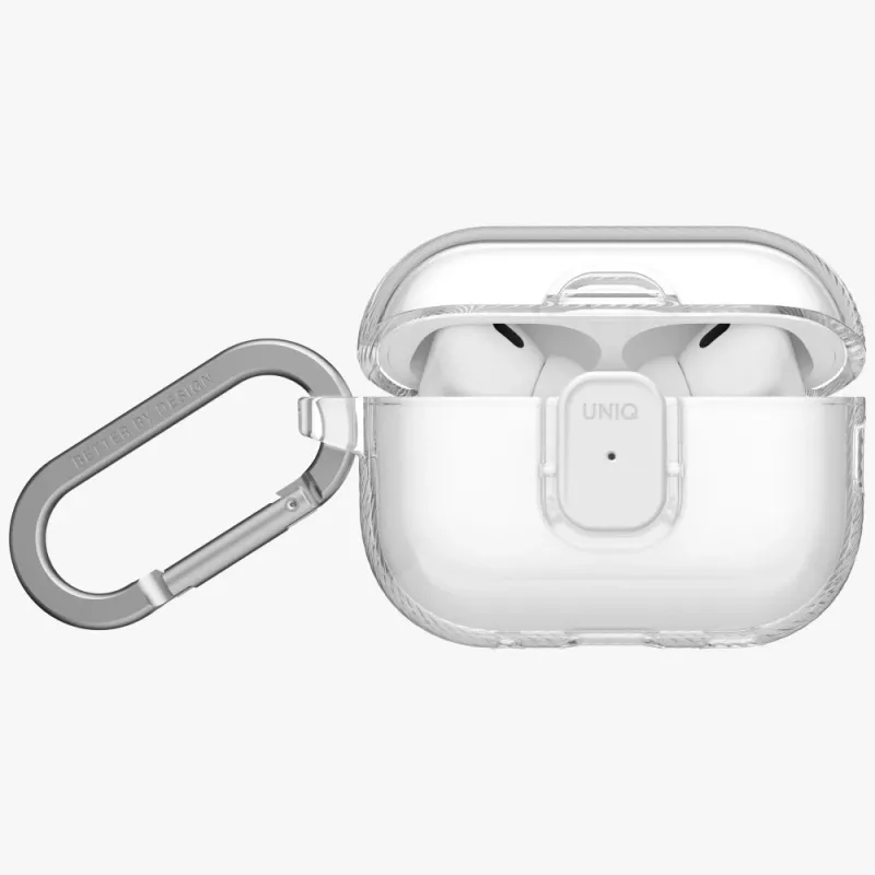 UNIQ Glase Pro Lock dėklas AirPods Pro 3, permatomas