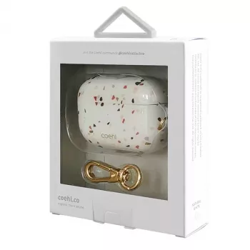 UNIQ Coehl Terrazzo dėklas, skirtas Apple AirPods Pro - natūraliai baltas