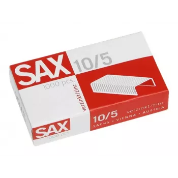 Sax Heftklammer 1-105-00 No.10 5mm cinkuotos kabutės, 1000 vnt. pakuotė