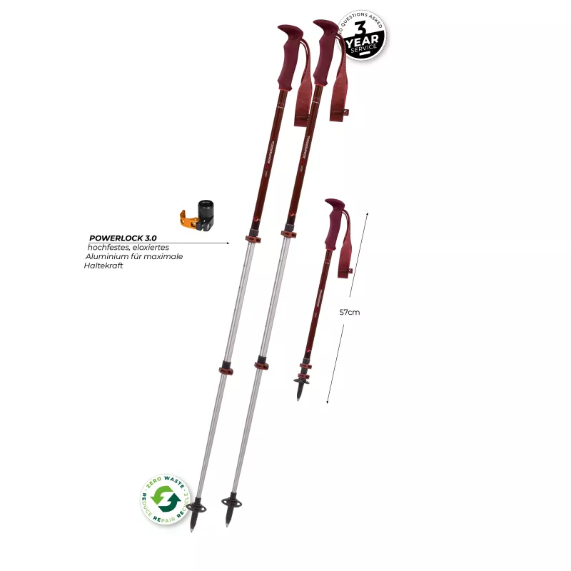 Komperdell Trailmaster Zero Compact laipynimo lazdos - Malbec