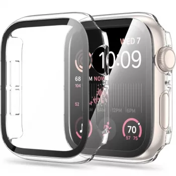 Tech-Protect Defense360 Apple Watch 44mm (Series 4/5/6/SE) dėklas – pilna apsauga su grūdinto stiklo ekrano apsauga, juoda