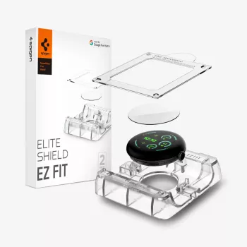 SPIGEN Elite Shield EZ Fit 2 vnt. hidrogelio plėvelės ekrano apsauga, skirta Google Pixel Watch 3/4/5 (41 mm), skaidri