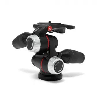 Manfrotto MHXPRO-3WX 3 krypčių galvutė su įtraukiamomis svirtimis, aliuminio, 8kg keliamoji galia, greito atleidimo plokštė 200PL-14, juoda