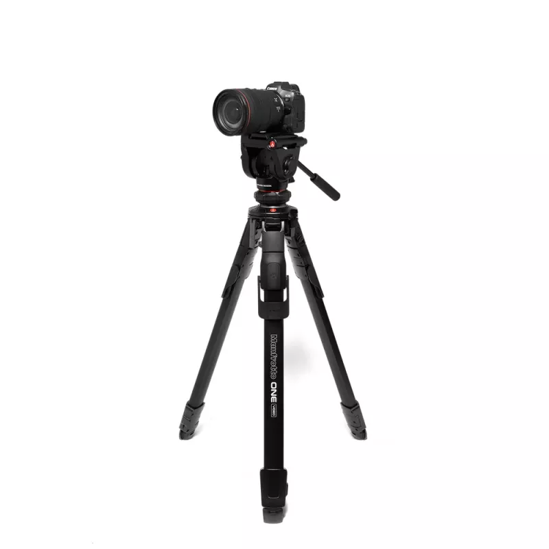 Manfrotto MKONEVA-500X hibridinė foto-video galvutė, 5 sekcijų aliuminio kojos, užveržimo fiksatoriai, greitoji kolona, nešiojimo krepšys