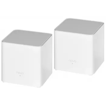 Tenda MX3 (2 vnt.) AX1500 „Wi-Fi 6“ tinklo sistema visiems namams, dviejų juostų, 2 Gigabit prievadai viename įrenginyje, balta
