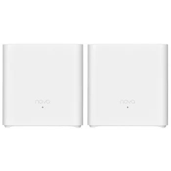 Tenda MX3 (2 vnt.) AX1500 „Wi-Fi 6“ tinklo sistema visiems namams, dviejų juostų, 2 Gigabit prievadai viename įrenginyje, balta