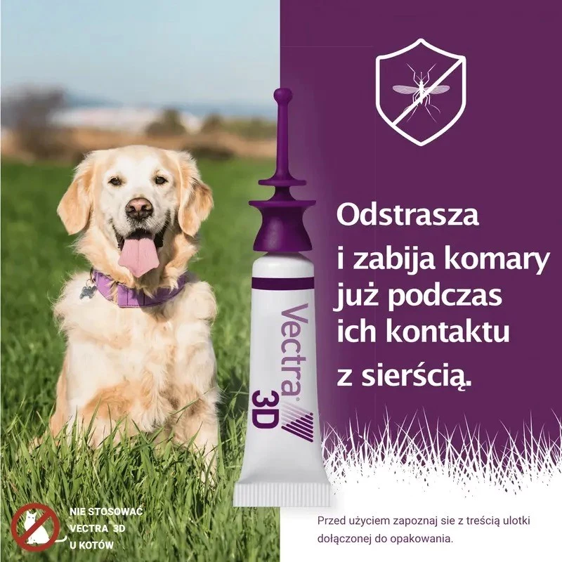 Ceva Vectra 3D Spot-On tirpalas labai dideliems šunims virš 40 kg, 3 pipetės, po 8,0 ml