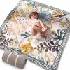 Momcozy Green Forest dvipusis XPE putų žaidimų kilimėlis – apverčiamas su gyvūnų abėcėle, vandeniui atsparus, netoksiškas, 10 mm storio, sulankstomas su nešiojimo krepšiu